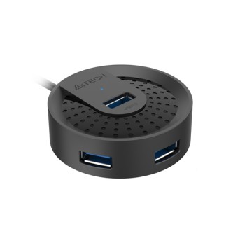 HUB extern A4TECH, porturi USB-A: USB 3.0 x 4, conectare prin USB-C , cablu 0.50 m, negru, 
