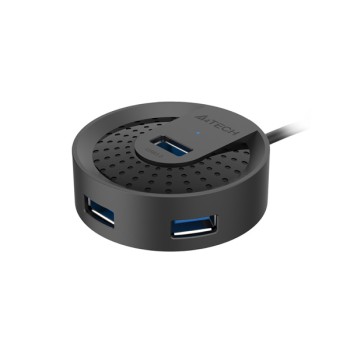 HUB extern A4TECH, porturi USB-A: USB 3.0 x 4, conectare prin USB-C , cablu 0.50 m, negru, 