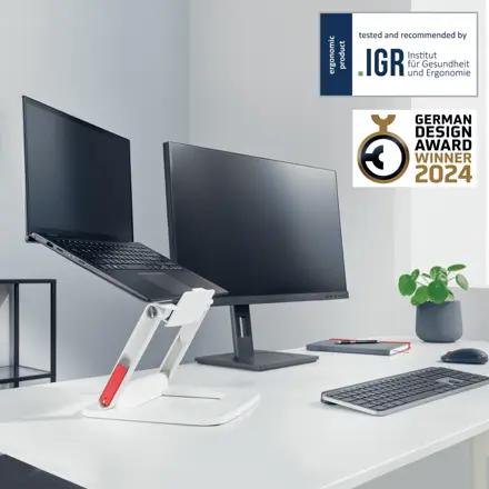 SUPORT ERGONOMIC LEITZ ERGO, pentru laptop, ajustabil, alb 