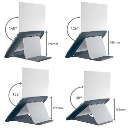 SUPORT ERGONOMIC LEITZ ERGO COSY, pentru laptop, ajustabil, gri antracit 