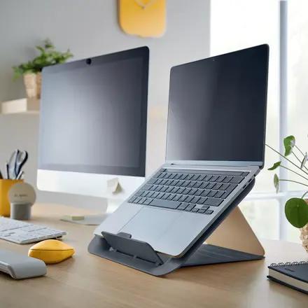 SUPORT ERGONOMIC LEITZ ERGO COSY, pentru laptop, ajustabil, gri antracit 