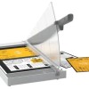 Ghilotina Leitz Home Office Precision, format A3, capacitate 10 coli 80gsm, dim. 346x616x346mm, otel inoxidabil, pat lemn laminat negru, 