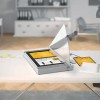 Ghilotina Leitz Home Office Precision, format A3, capacitate 10 coli 80gsm, dim. 346x616x346mm, otel inoxidabil, pat lemn laminat negru, 