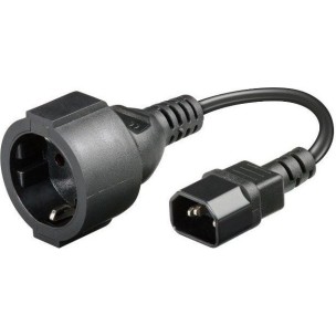 CABLU alimentare GEMBIRD adaptor intrare C14 (tata) la iesire Schuko (mama), 10A, bulk, black, 