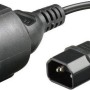 CABLU alimentare GEMBIRD adaptor intrare C14 (tata) la iesire Schuko (mama), 10A, bulk, black, 