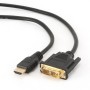 CABLU video GEMBIRD, adaptor HDMI (T) la DVI-D SL (T), 0.5m, conectori auriti, negru, 
