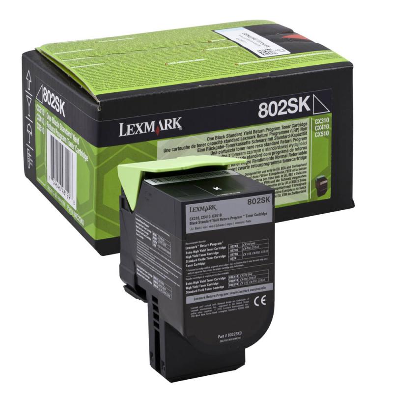 Toner Original Lexmark Black, 80C2SK0, pentru CX310|CX410|CX510, 2.5K, (timbru verde 1.2 lei) , 