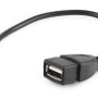 CABLU adaptor OTG GEMBIRD, pt. smartphone, Micro-USB 2.0 (T) la USB 2.0 (M), 15cm, asigura conectarea telef. la o tastatura, mouse, HUS, stick, etc., negru, 