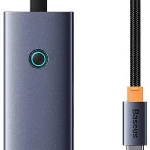 HUB USB Baseus UltraJoy 4 in 1, input USB Type-C, output 4 x USB 3.0, gri 