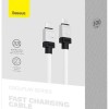 CABLU alimentare si date Baseus, Fast Charging Data Cable pt. smartphone, USB Type-C (T) la USB Type-C (T),  E-marker, 100W, 1m, alb, 