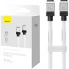 CABLU alimentare si date Baseus, Fast Charging Data Cable pt. smartphone, USB Type-C (T) la USB Type-C (T),  E-marker, 100W, 1m, alb, 