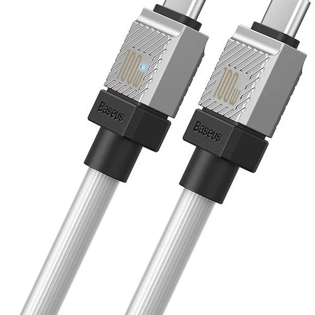 CABLU alimentare si date Baseus, Fast Charging Data Cable pt. smartphone, USB Type-C (T) la USB Type-C (T),  E-marker, 100W, 1m, alb, 