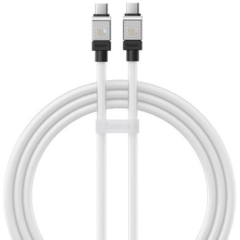 CABLU alimentare si date Baseus, Fast Charging Data Cable pt. smartphone, USB Type-C (T) la USB Type-C (T),  E-marker, 100W, 1m, alb, 