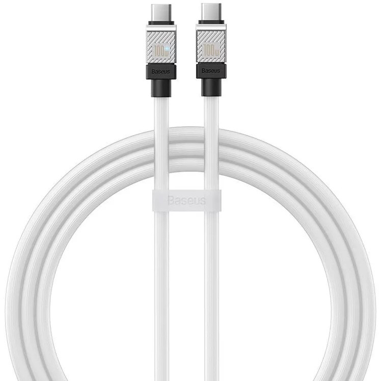 CABLU alimentare si date Baseus, Fast Charging Data Cable pt. smartphone, USB Type-C (T) la USB Type-C (T),  E-marker, 100W, 1m, alb, 