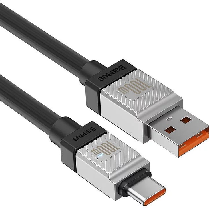 CABLU alimentare si date Baseus, Fast Charging Data Cable pt. smartphone, USB (T) la USB Type-C (T),  100W, 1m, negru, 