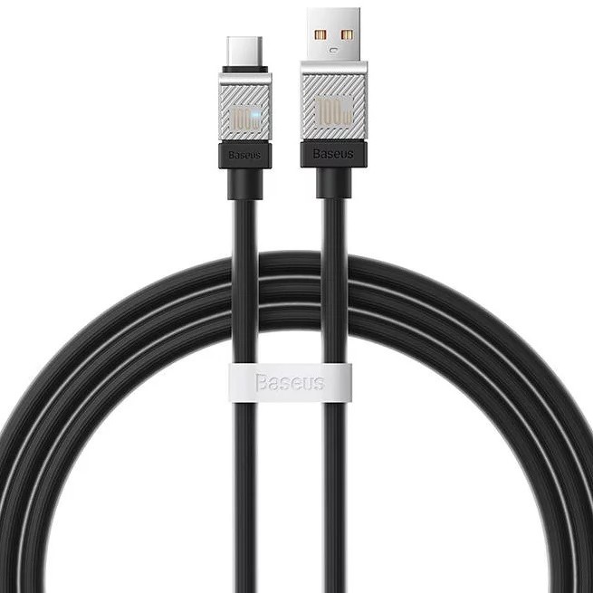 CABLU alimentare si date Baseus, Fast Charging Data Cable pt. smartphone, USB (T) la USB Type-C (T),  100W, 1m, negru, 