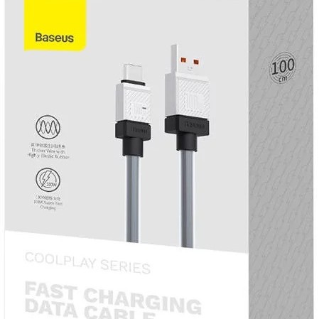 CABLU alimentare si date Baseus, Fast Charging Data Cable pt. smartphone, USB (T) la USB Type-C (T),  100W, 1m, negru, 