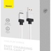 CABLU alimentare si date Baseus, Fast Charging Data Cable pt. smartphone, USB (T) la USB Type-C (T), 100W, 1m, alb, 