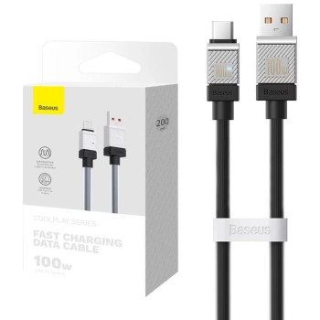 CABLU alimentare si date Baseus, Fast Charging Data Cable pt. smartphone, USB (T) la USB Type-C (T), 100W, 2m, negru, 