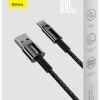 CABLU alimentare si date Baseus, Fast Charging Data Cable pt. smartphone, USB la USB Type-C (T), 100W, 480Mbps, aliaj zinc, braided(nylon),1m, negru, 