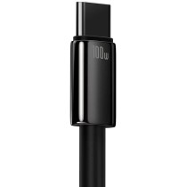 CABLU alimentare si date Baseus, Fast Charging Data Cable pt. smartphone, USB la USB Type-C (T), 100W, 480Mbps, aliaj zinc, braided(nylon),2m, negru, 