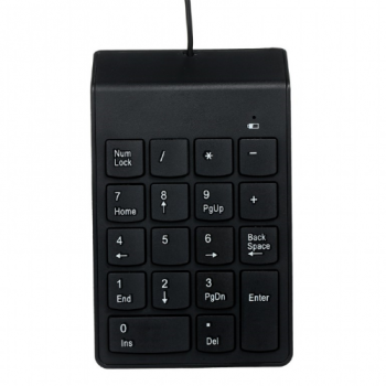 TASTATURA numerica  Gembird, USB, 18 taste, negru, 