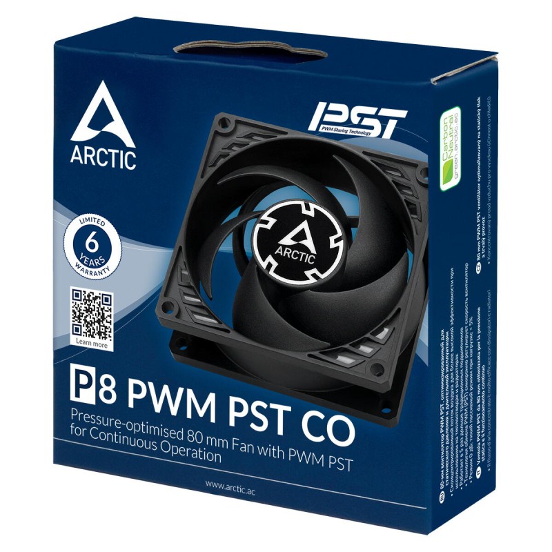 Ventilator ARCTIC P8 PWM PST CO, 80 mm, 3000 rpm 