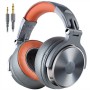 Casca OneOdio cu fir detasabil, tip over ear, utilizare profesionala, DJ, conectare prin Jack 3.5 mm | Jack 6.35 mm, difuzor 50 mm, impedanta 32 Ohm, gri, 
