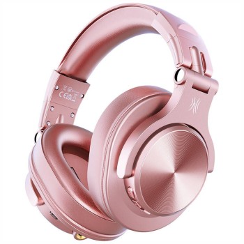 Casca OneOdio wireless, cu fir, tip over ear, multimedia, DJ, conectare prin BT 5.2 | Jack 3.5 mm | Jack 6.35 mm, difuzor 40 mm, impedanta 32 Ohm, 650 mAh, roz 
