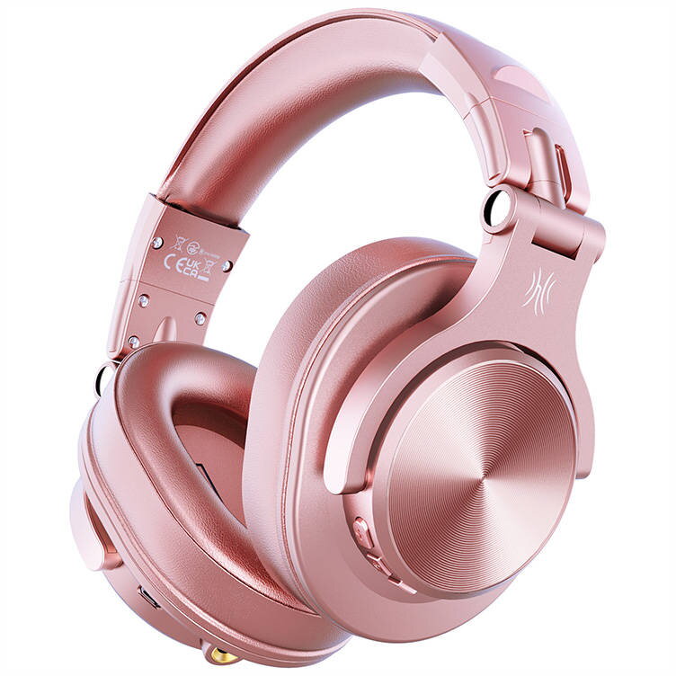 Casca OneOdio wireless, cu fir, tip over ear, multimedia, DJ, conectare prin BT 5.2 | Jack 3.5 mm | Jack 6.35 mm, difuzor 40 mm, impedanta 32 Ohm, 650 mAh, roz 