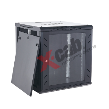 Cabinet metalic de perete 19”, tip rack wallmount, 15U 600x600 mm, Xcab S Negru 