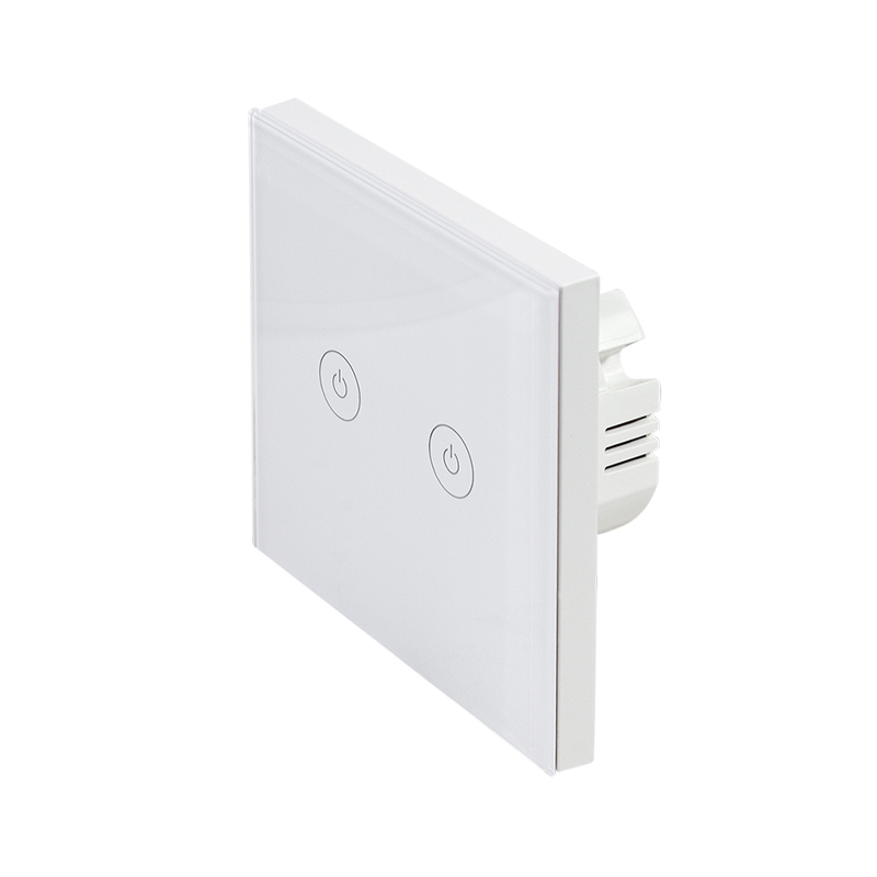 INTRERUPATOR LOGILINK, Wi-Fi Smart, ecran tactil, 2 butoane, indicator LED, compatibil TUYA, Amazon Alexa si Google Home, alb 