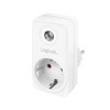 ADAPTOR LOGILINK, senzor lumina zi/noapte, indicator LED, Schuko x 1, IP20,  230 V/16 A, 50 Hz, max. 3600 W (max 1000 W pentru lampa halogen), alb 