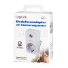 ADAPTOR LOGILINK, senzor lumina zi/noapte, indicator LED, Schuko x 1, IP20,  230 V/16 A, 50 Hz, max. 3600 W (max 1000 W pentru lampa halogen), alb 
