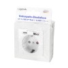 PRIZA LOGILINK, pentru perete, Schuko x 1, USB x1 / USB-C x 1 5 V/2.8 A max, 230 V AC, 50 Hz, alb 
