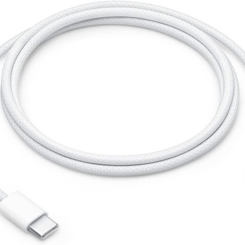 CABLU alimentare si date Apple pt.smartphone  USB Type-C (T) la USB Type-C (T), braided, lungime 1m, alb, 