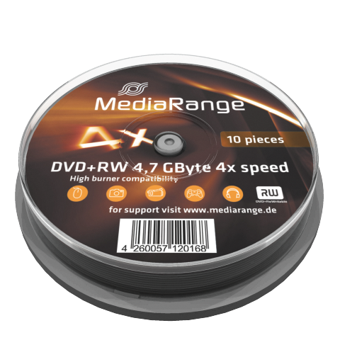 MediaRange DVD+RW 4x Cake10 