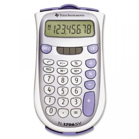 CALCULATOR de BIROU Texas Instruments TI-1706 SV, 8-digit, giant SuperView display and dual power, change sign (+/-) 