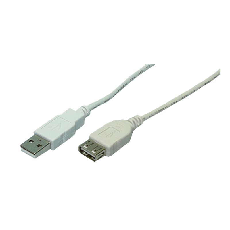 CABLU USB LOGILINK prelungitor, USB 2.0 (T) la USB 2.0 (M), 3m, gri, 