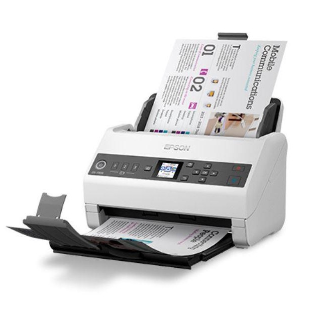 Scanner Portabil  EPSON DS-730N, A4, Viteza de scanare duplex: 40ppm/80ipm, Optiuni: , Conectivitate:USB, Scanare ambele fete:Da, ADF:100coli, (Timbru  Verde11Lei) 
