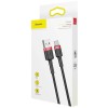 CABLU alimentare si date Baseus Cafule, Fast Charging Data Cable pt. smartphone, USB la USB Type-C 3A, 1m, rosu + negru 