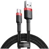 CABLU alimentare si date Baseus Cafule, Fast Charging Data Cable pt. smartphone, USB la USB Type-C 3A, 1m, rosu + negru 