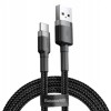 CABLU alimentare si date Baseus Cafule, Fast Charging Data Cable pt. smartphone, USB la USB Type-C 3A, 1m, gri + negru 