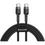CABLU alimentare si date Baseus Cafule, Fast Charging Data Cable pt. smartphone, USB Type-C la USB Type-C 3A / 60W, 1m, gri + negru 