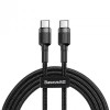 CABLU alimentare si date Baseus Cafule, Fast Charging Data Cable pt. smartphone, USB Type-C la USB Type-C 3A / 60W, 2m, gri + negru 