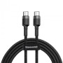 CABLU alimentare si date Baseus Cafule, Fast Charging Data Cable pt. smartphone, USB Type-C la USB Type-C 3A / 60W, 2m, gri + negru 