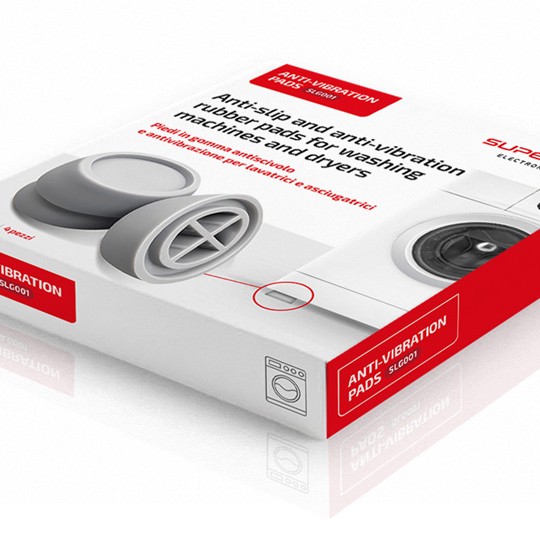 PICIOARE cauciucate anti-vibratii Superior, pentru masina de spalat / uscator rufe, alb, 