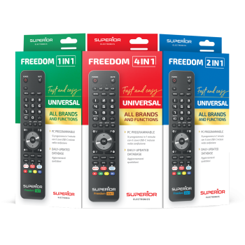 TELECOMANDA UNIVERSALA Superior, 1  in 1, programabila simultan pt. TV, DVD, satelit si AUX, conectare PC prin USB Type-C, cablu inclus, baterii 2 x AAA (neincluse),negru 