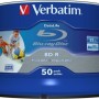 BD-R VERBATIM  25GB, viteza 6x, 50 buc, Single Layer, spindle, printabil, 