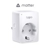 PRIZA inteligenta TP-LINK, certificare matter, Schuko x 1, conectare prin Schuko (T), 10 A, programare prin smartphone, Bluetooth, WiFi, alb 